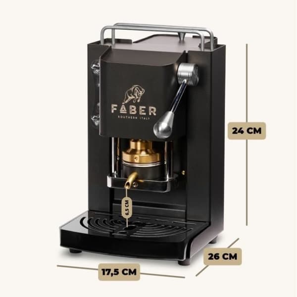 Espressomaskin Faber Pro Mini Deluxe ESE-kapslar 44mm Kromfinish