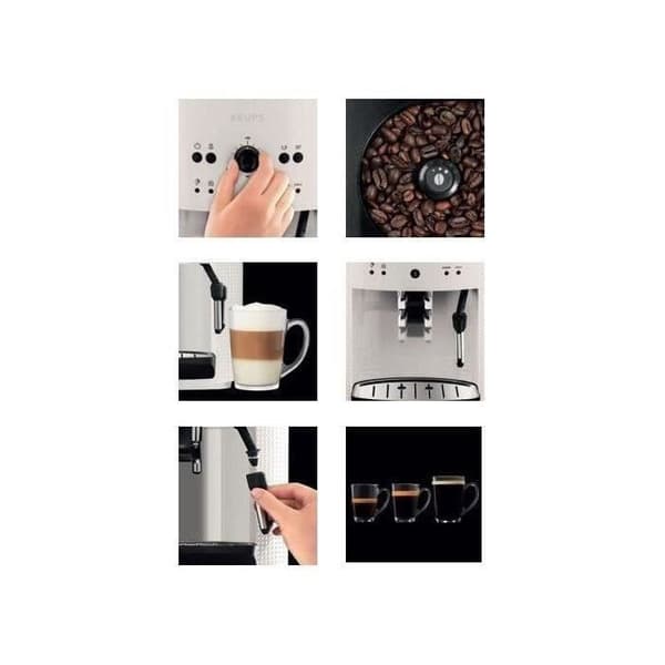 KRUPS - Espressokvarn - 1450W - avtagbar tank 1,7 L - kapacitet 260g - Essential - vit -EA810570
