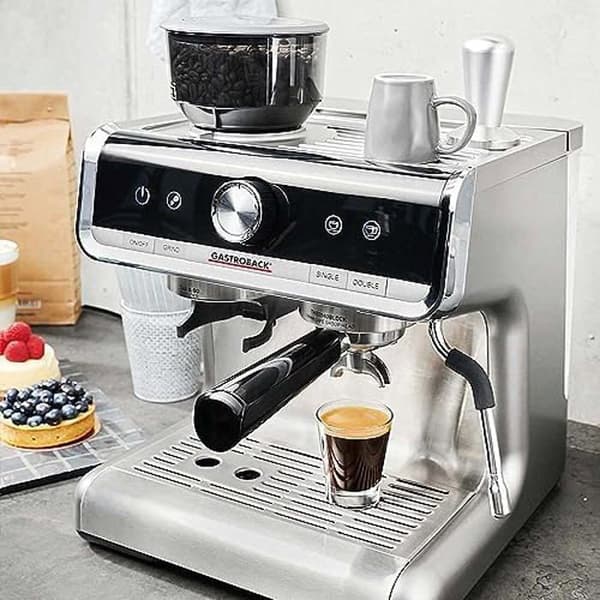 Espressomaskin - GASTROBACK - Barista Pro - Svart - Rostfritt stål - 15 bar