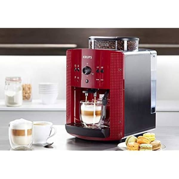 Kaffemaskin - KRUPS - EA8107 - Röd - 15 bar - Kompatibel med malet kaffe