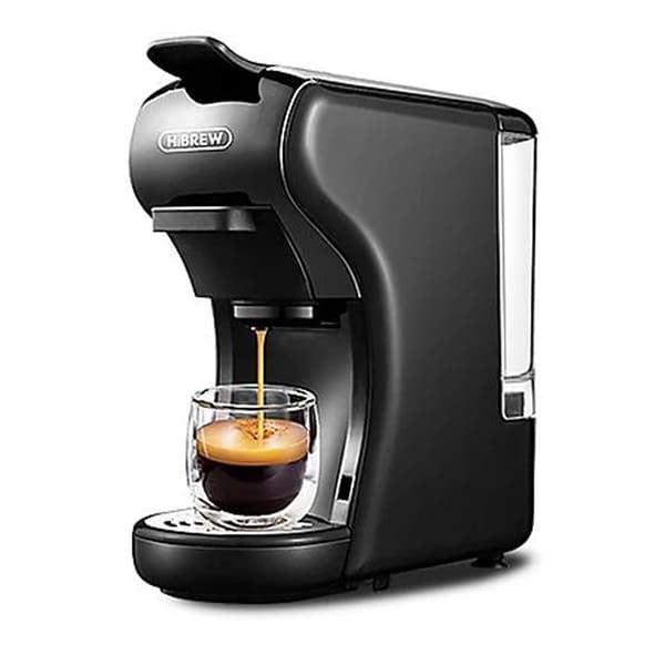 HiBREW H1A 4-i-1 kaffebryggare med flera kapslar, varm- och kallpressningssystem, 1450 W, 19 bar Svart