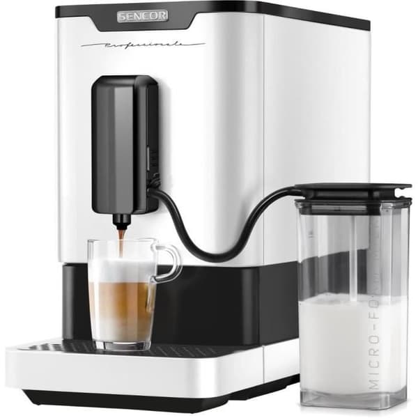 Maskin Expresso Automatisk Sencor, Mjölkskummare, 19 Bar Kompakt, Kaffekvarn, Espresso Kaffebryggare, Cappuccino, Expresso, Br