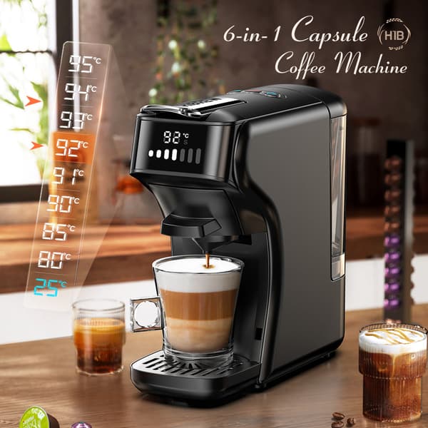 Hibrew H1B 6-i-1 Kaffebryggare 600ml Vattentank 19 Bar Tryckutvinning Kall/Varmt Läge LED-indikator