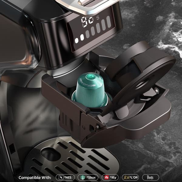 Hibrew H1B 6-i-1 Kaffebryggare 600ml Vattentank 19 Bar Tryckutvinning Kall/Varmt Läge LED-indikator
