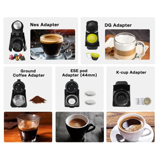 Hibrew H3A 5-i-1 Kaffemaskin 19 bar tryck 1000 ml vattentank Anti-torkningsskydd