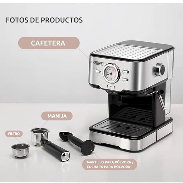 Hibrew H5 Kaffebryggare 20 Bar Halvautomatisk Espressomaskin 1,5L Kapacitet