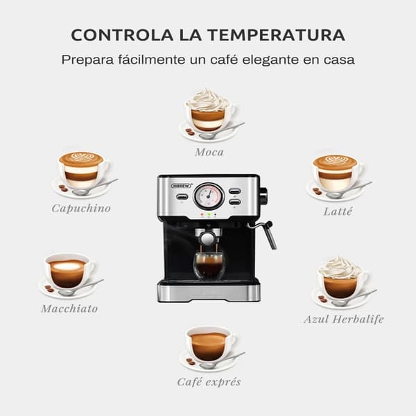 Hibrew H5 Kaffebryggare 20 Bar Halvautomatisk Espressomaskin 1,5L Kapacitet