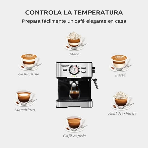 Hibrew H5 Kaffebryggare 20 Bar Halvautomatisk Espressomaskin 1,5L Kapacitet