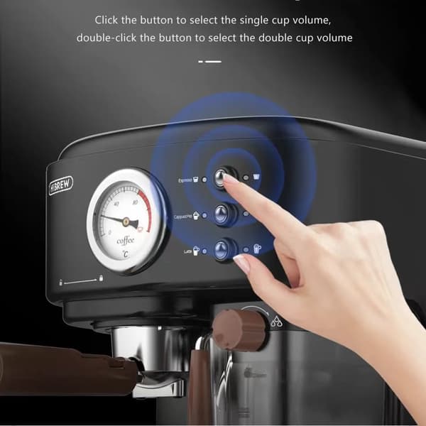 HiBREW H8A 19 bar espressomaskin, nominell effekt 1050-1250W