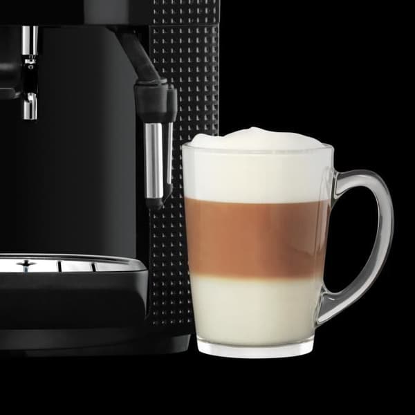 KRUPS ARABICA EA811010 - Espressomaskin med kvarn - 1450W - 1,7 l vattentank - Kaffebönor - 15 barer - Svart