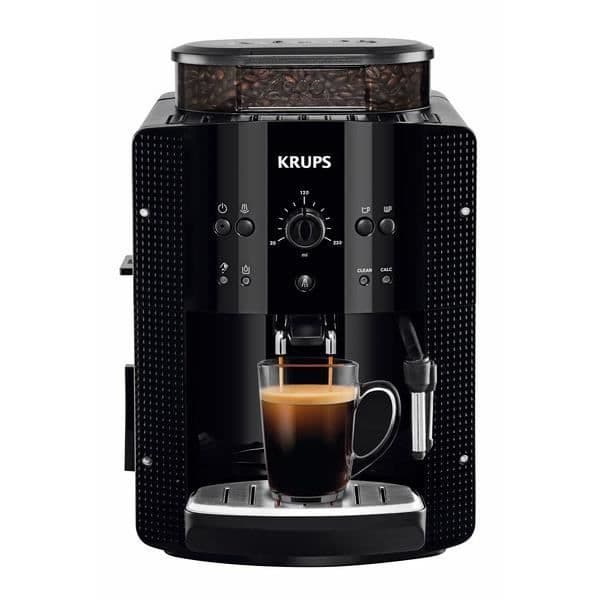 KRUPS kaffebönmaskin, 1,7 l, espressomaskin, ångmunstycke för cappuccino, 2 koppar samtidigt, Essential YY8125FD