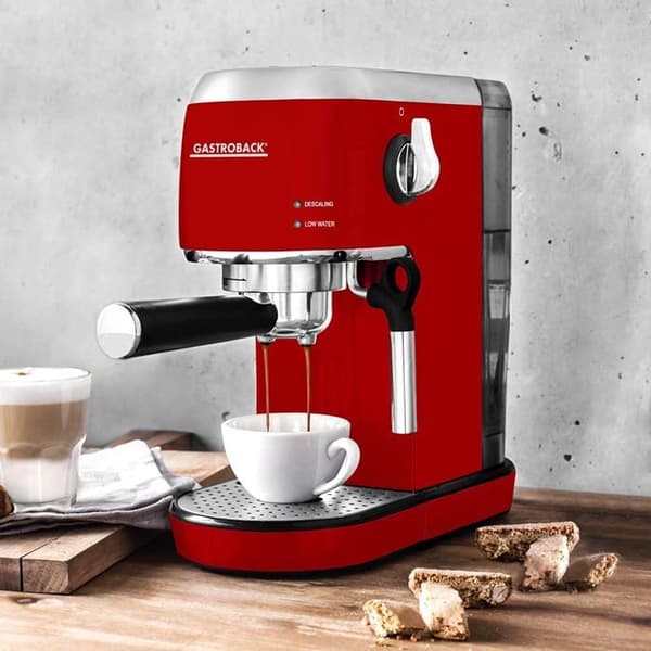 Gastroback espressomaskin kvarn - 42719 - Piccolo espressomaskin, rostfritt stål, röd