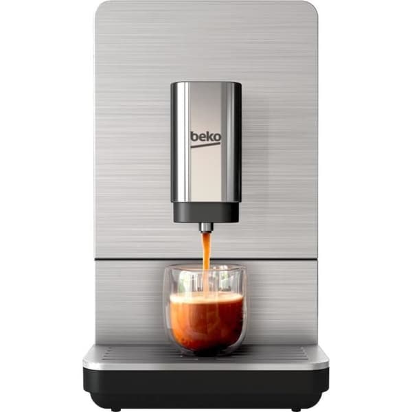 BEKO ceg5301x - Kompakt automatisk espressomaskin - 1350W - Inbyggd kaffebönkvarn - 19 barer - Front i rostfritt stål