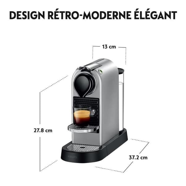 Expresso Krups NESPRESSO CITIZ SILVER YY4118FD