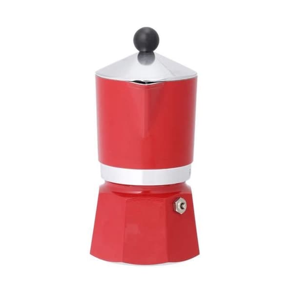 Bialetti 4962 - KVM SWITCH - Espressomaskin för 3 koppar, aluminium, röd, 30 x 20 x 15 cm
