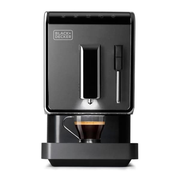 BLACK+DECKER BXCO1470E Automatisk kaffemaskin, 1470W, 19 bar, 2 koppar, 1,2L vattentank, 160g kaffekapacitet