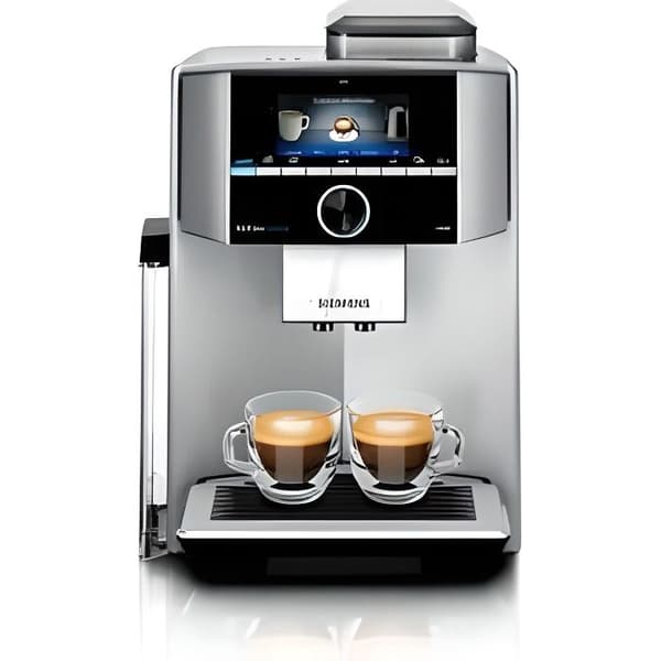 Automatisk kaffemaskin i rostfritt stål - SIEMENS - Intelligent värmesystem - aromaDouble Shot - 19 bar