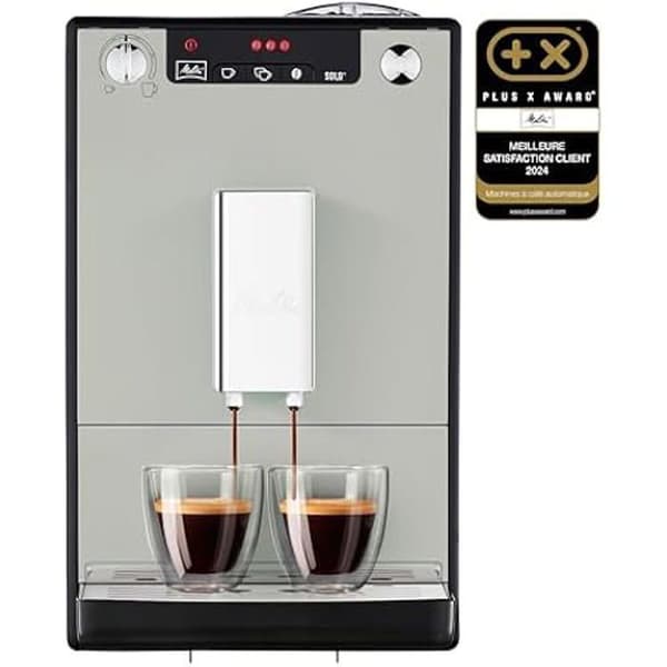 Melitta Solo Sandy Grey, Kaffeemaskin med kvarn och aromutvinningssystem, LED-display, Lägen för 1 till 2 koppar