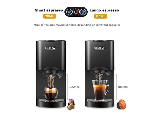 Kaffemaskin för kapsel - kapsel Hibrew - H3a - 4-i-1 kapselkaffebryggare 1450W