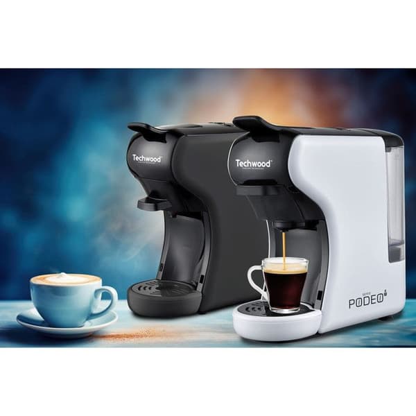 Cafémaskin Expresso - TECHWOOD - Multi'Caps - 19 Bar - Vattentank 600mL - Kompatibla Kapslar