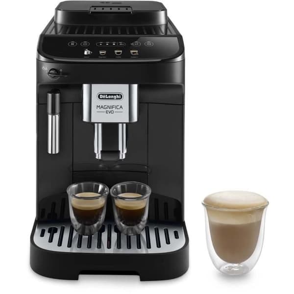 Automatisk espressomaskin med kvarn - DELONGHI - Magnifica Evo ECAM290.22.B - 1450W - 3 drycker - 1,8L - Svart