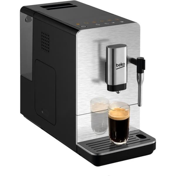 Automatisk kvarn espressomaskin - BEKO CEG5311X - Svart / Rostfritt stål - Ultrakompakt - 1350 W / 15 barer