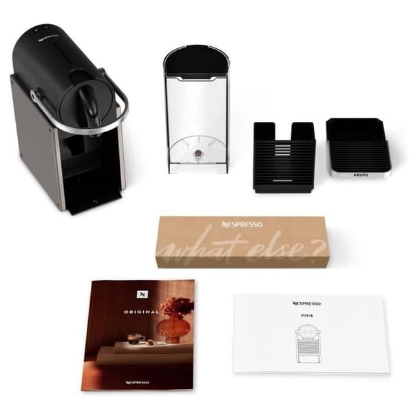 NESPRESSO KRUPS Pixie Pod eller kapsel kaffemaskin, 19 barer, 0,7 L tank, Titan YY5290FD