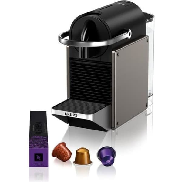 NESPRESSO KRUPS Pixie Pod eller kapsel kaffemaskin, 19 barer, 0,7 L tank, Titan YY5290FD
