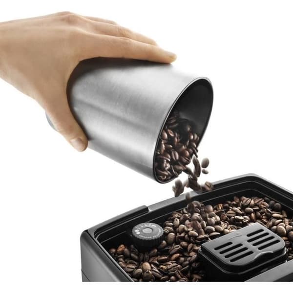 DELONGHI ECAM 350.35.SB Espressomylly DINAMICA Näyttö 4 reseptiä - Hopea