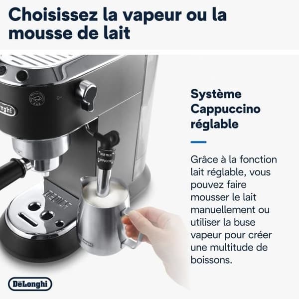 Klassisk espressomaskine - DELONGHI - EC685.BK Dedica Style - Formalet kaffe og ESE-kapsler - 15 barer - 1L - Sort