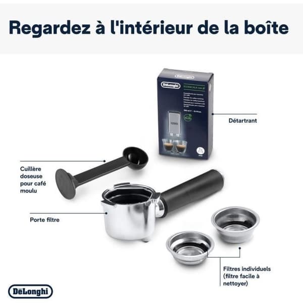 Klassisk espressomaskine - DELONGHI - EC685.BK Dedica Style - Formalet kaffe og ESE-kapsler - 15 barer - 1L - Sort