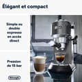 Miniatyrbillede 2 af 6: Klassisk espressomaskine - DELONGHI - EC685.BK Dedica Style - Formalet kaffe og ESE-kapsler - 15 barer - 1L - Sort