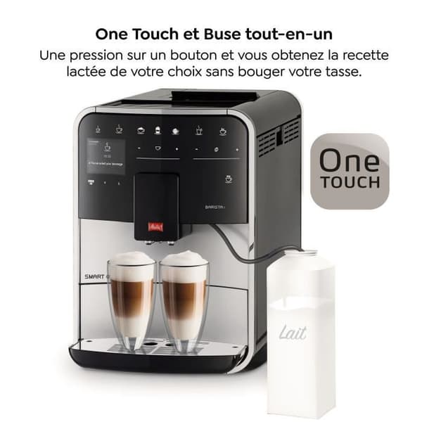 MELITTA Barista T Smart Bean-to-Ban kaffemaskine - Sølv (uden mælketank)