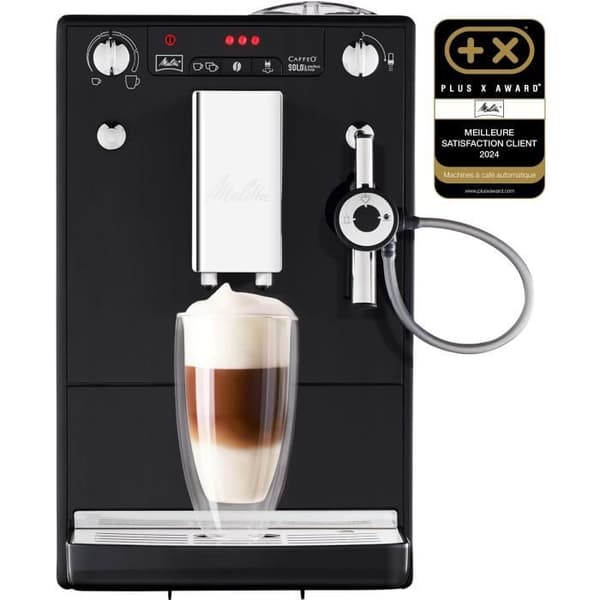 MELITTA Solo & Perfect Milk -papumylly kahvikone - musta - espresso - automaattinen cappuccinatore - 15 palkkia