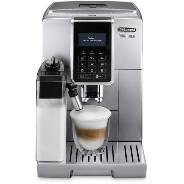 Espressomaskine med kværn - DELONGHI - ECAM 350.75.S - Dinamica - 1,8 liter - Tankkapacitet 300 g - Sølv