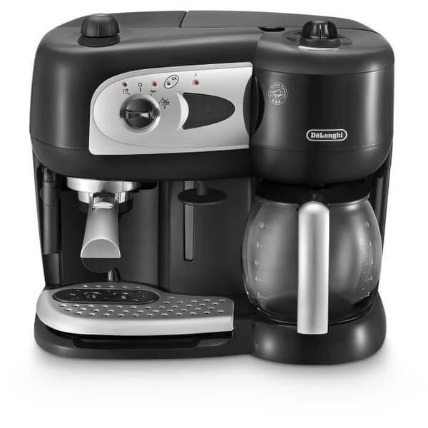 Pumpedrevet espressomaskine - DELONGHI - BCO261B.1 - 15 barer - Kapsler og formalet kaffe - Sort og hvid