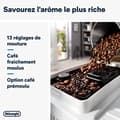 Miniatyrbillede 3 af 6: DELONGHI Magnifica Start ECAM220.61.W Espressokværn - Rustfrit stål Hvid - Kaffemaskine med bønner og kop