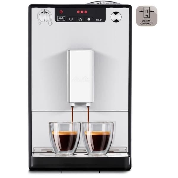 Melitta Solo Silver E950-103 Automatisk kaffe- og espressomaskine med bønnemølle