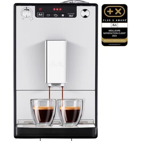 Melitta Solo Silver E950-103 Automatisk kaffe- og espressomaskine med bønnemølle