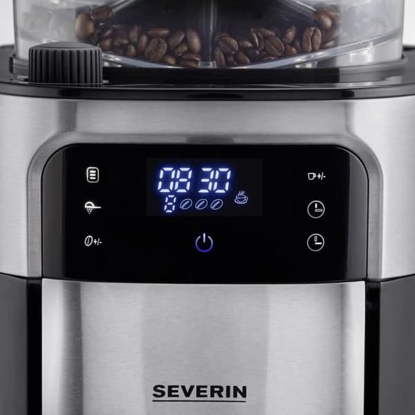 Kaffebryggare med kvarn - SEVERIN - KA4814 - Programmerbar - Isolerad kanna - 8 koppar