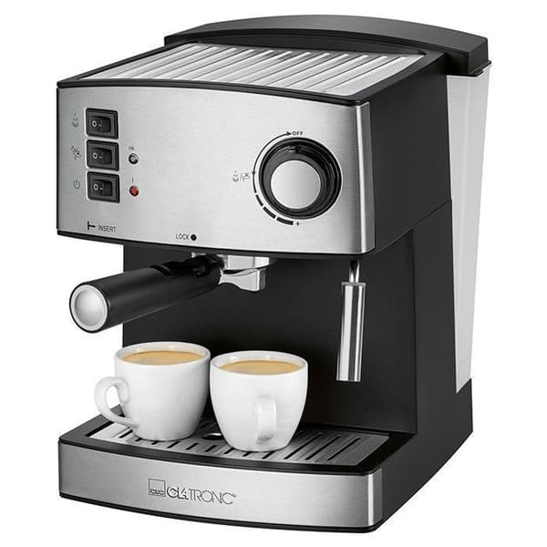 Espressomaskin - CLATRONIC - ES 3643 - 15 bar - Malet kaffe - Rostfritt stål