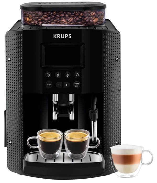 Kaffemaskin med kvarn - KRUPS - LCD-skärm - Automatisk rengöring - EA815070