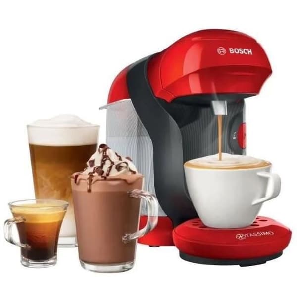 BOSCH TAS1103 Tassimo Red multidrinkmaskin - Tryck 3,3bar - Vattentankens kapacitet 0,7l