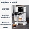Miniatyrbild 2 av 6: DELONGHI Magnifica Start ECAM220.61.W Espressokvarn - Rostfritt stål Vit - Kaffemaskin med bönor och kopp