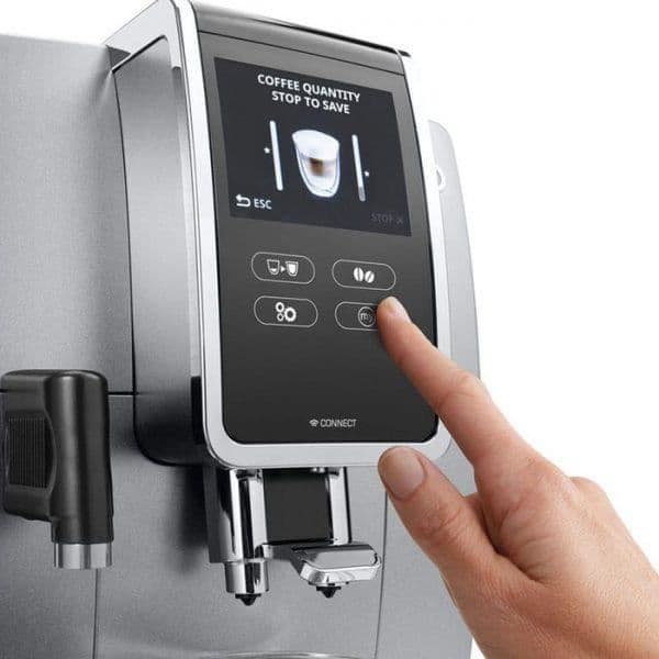 Dinamica Plus Grinder espressomaskin - DE'LONGHI ECAM370.85.SB - 3,5" Fulltouch-skärm - Lattecrema System - 2 termoblock