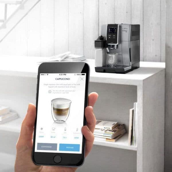 Dinamica Plus Grinder espressomaskin - DE'LONGHI ECAM370.85.SB - 3,5" Fulltouch-skärm - Lattecrema System - 2 termoblock