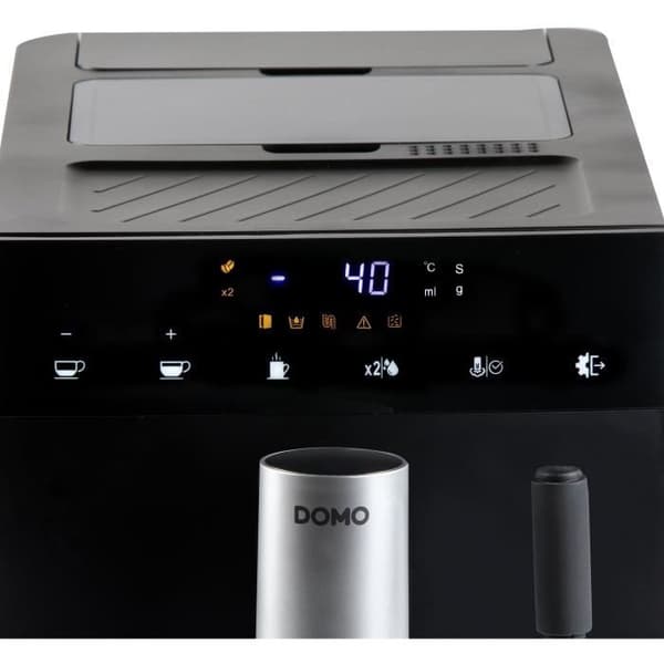 Automatisk espressomaskin med kvarn - DOMO - DO1150K - 1350 W - 19 bar - 125 g kaffe - Svart