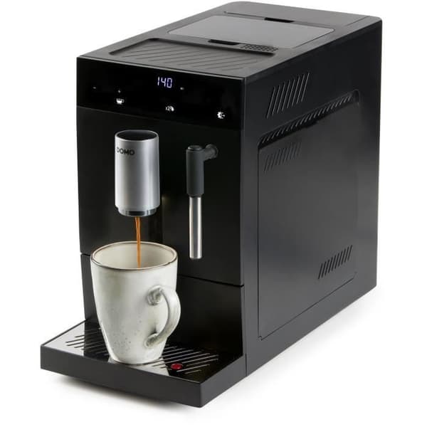Automatisk espressomaskin med kvarn - DOMO - DO1150K - 1350 W - 19 bar - 125 g kaffe - Svart