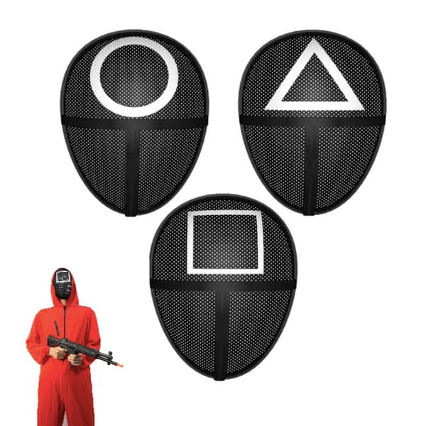 Squid game Mask - Cosplay Halloween - Rund