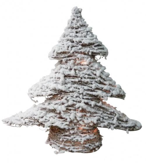 dekorativ julgran led 40 cm trä brun/vit